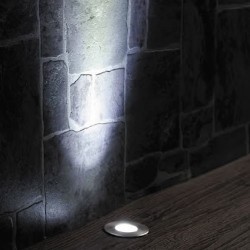 Lampada LED 3000K a incasso esterno nichel opaco - CURTIS