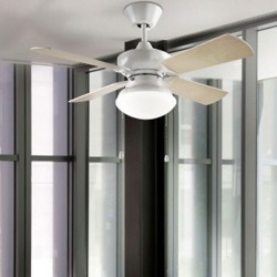 Ventilatore da soffitto con luce bianco / legno - BOUVET