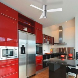 Ventilatore da soffitto con luce e telecomando color bianco - FORMENTERA