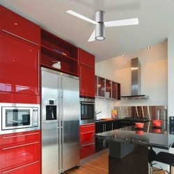 Ventilatore da soffitto con luce e telecomando color grigio - FORMENTERA