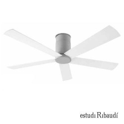 Ventilatore da soffitto con telecomando color nichel satinato - RODAS